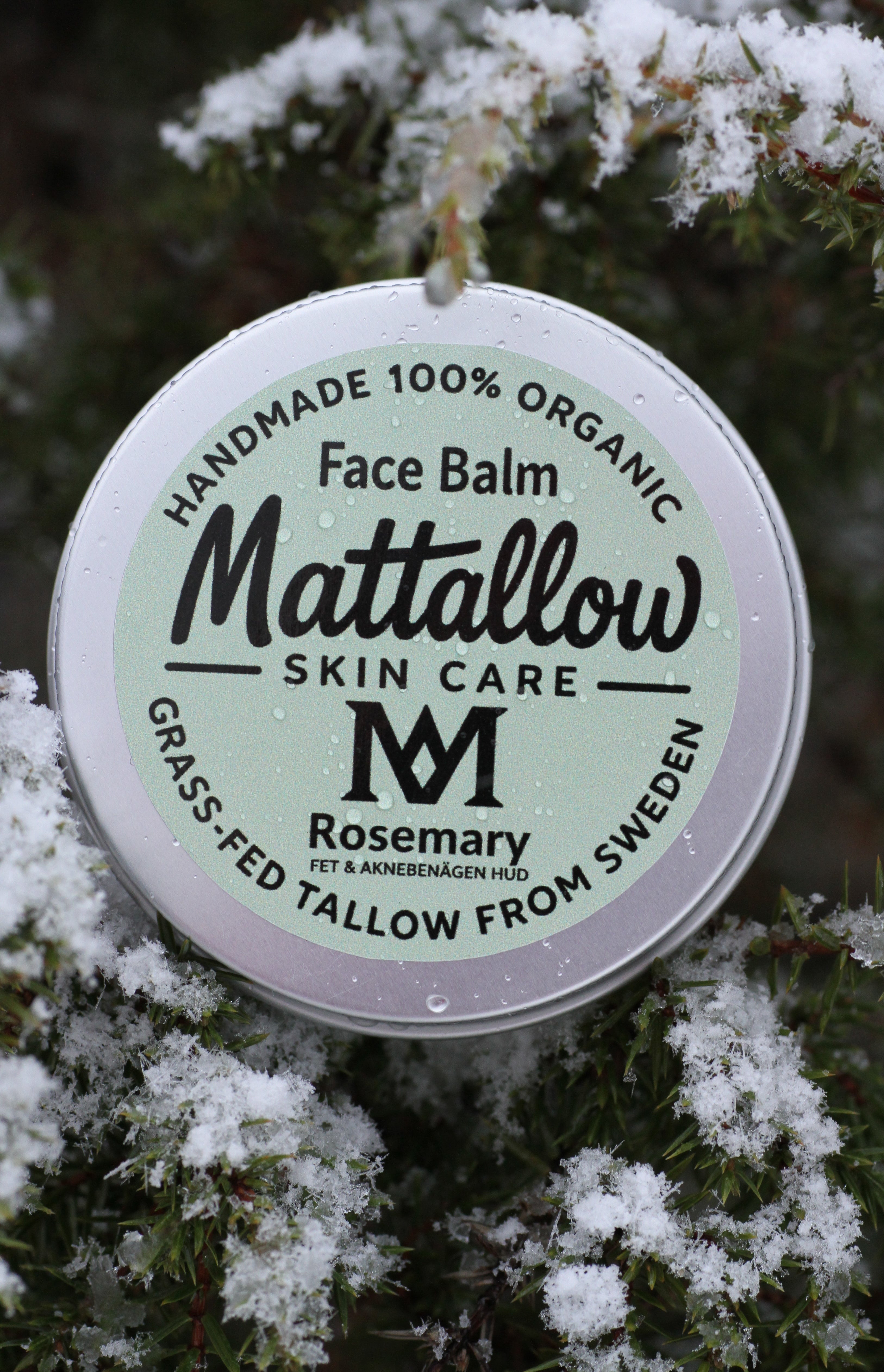 Ekologisk Tallow Ansiktsbalsam Fet & Aknebenägen Hud - Rosmarin 60ml