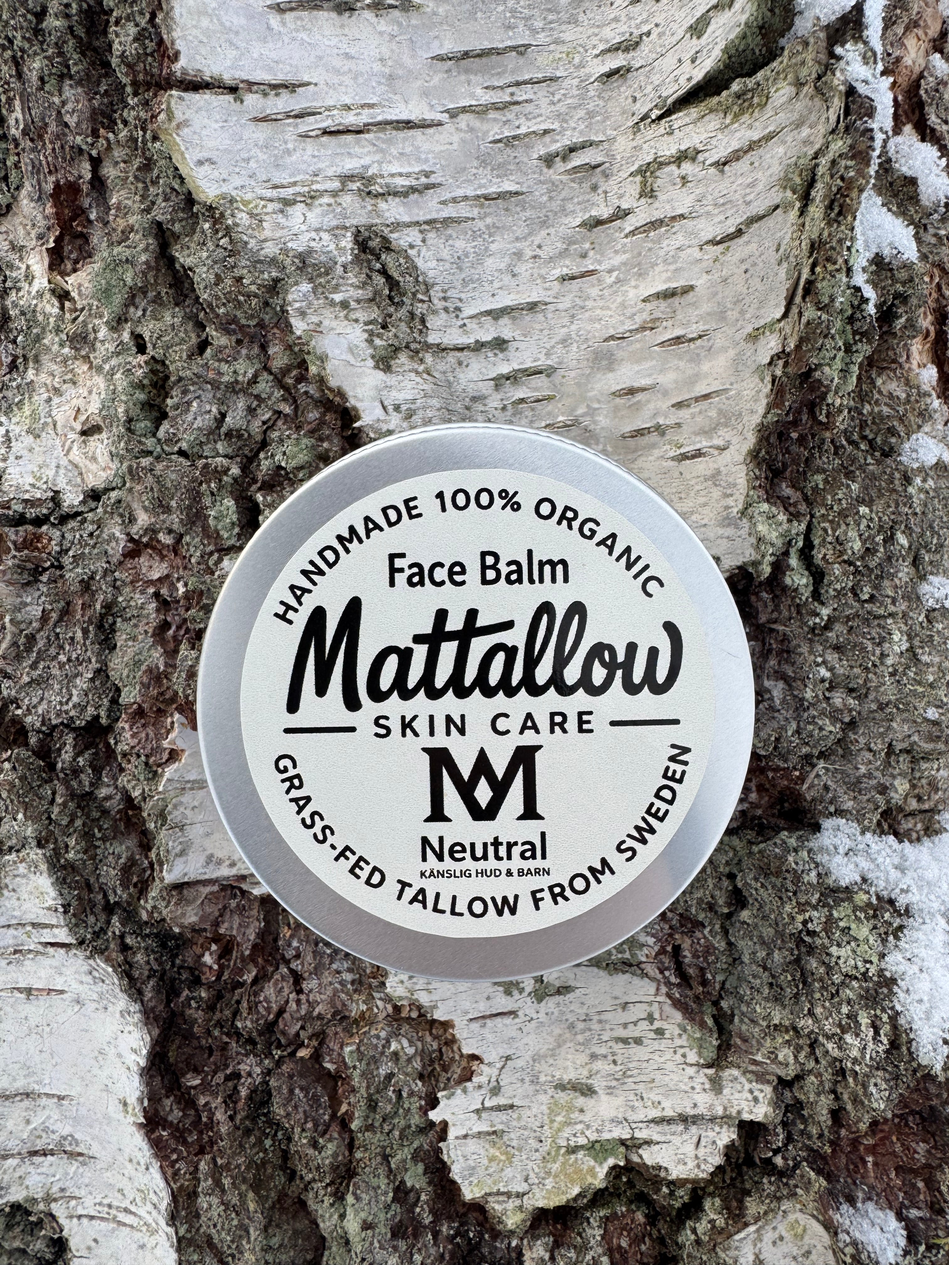 Ekologisk Tallow Ansiktsbalsam Känslig Hud & Barn-Neutral 60ml