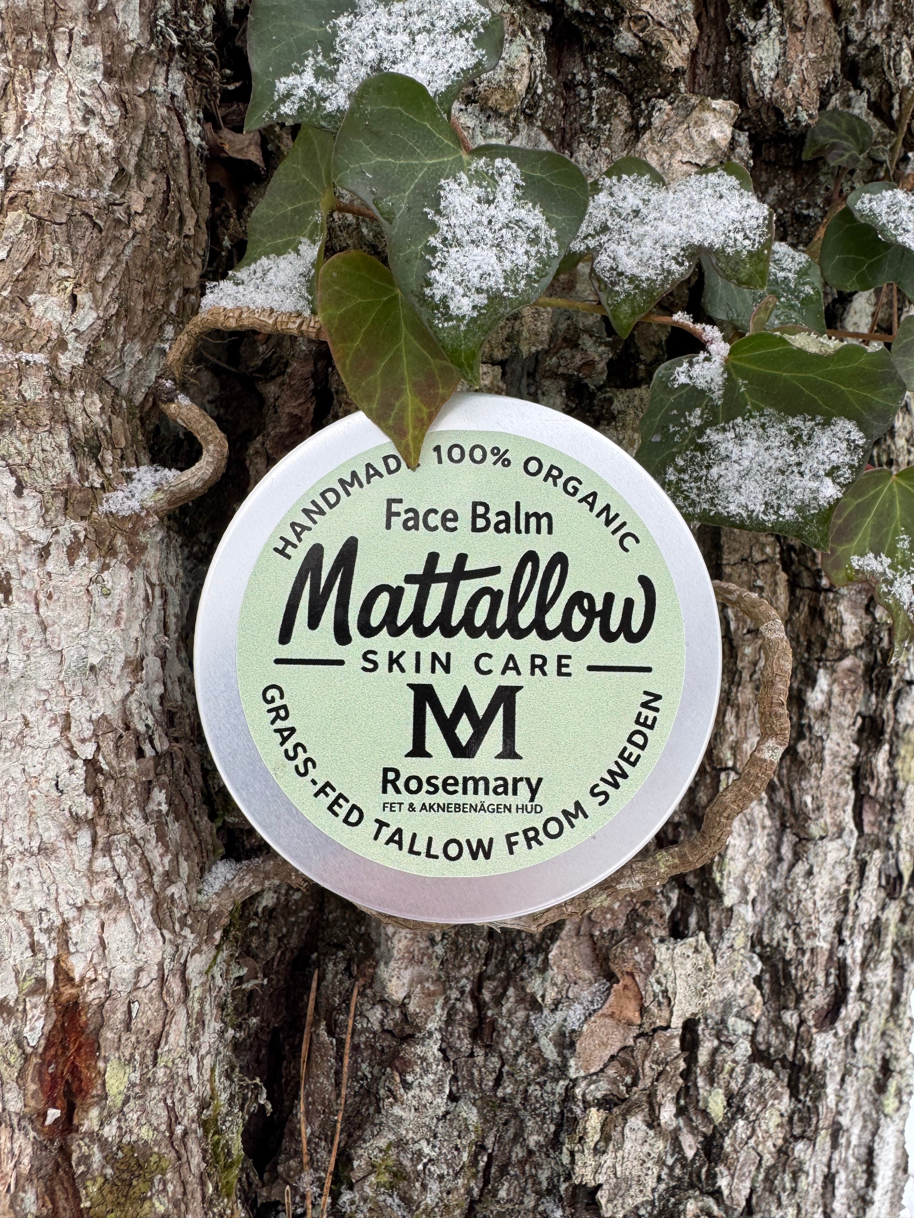 Ekologisk Tallow Ansiktsbalsam Fet & Aknebenägen Hud - Rosmarin 60ml