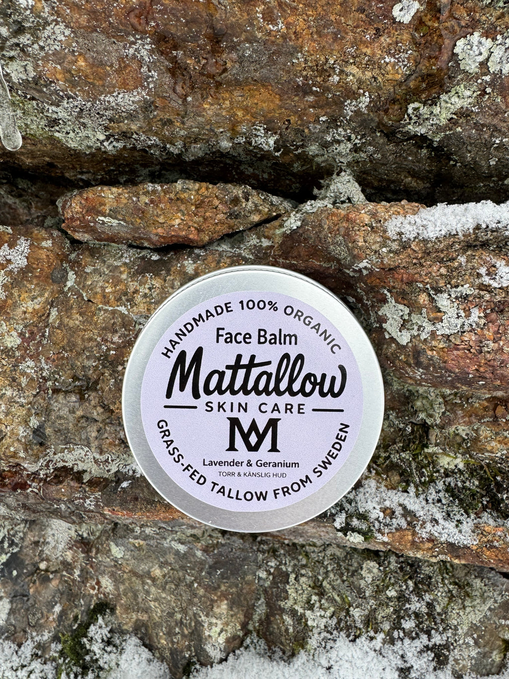 Ekologisk Tallow Ansiktsbalsam Torr & Känslig Hud - Lavendel & Geranium 60ml